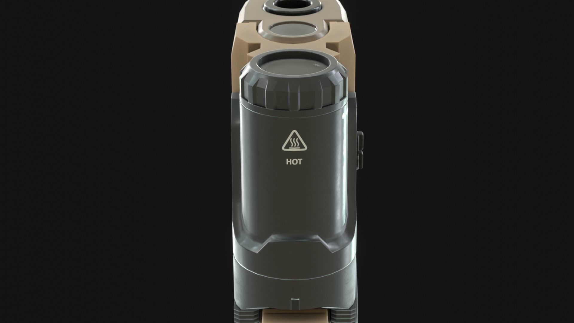 SIG Foxtrot2 Weapon Mounted Flashlight Attachment - Game Asset Low-poly 3D model_4