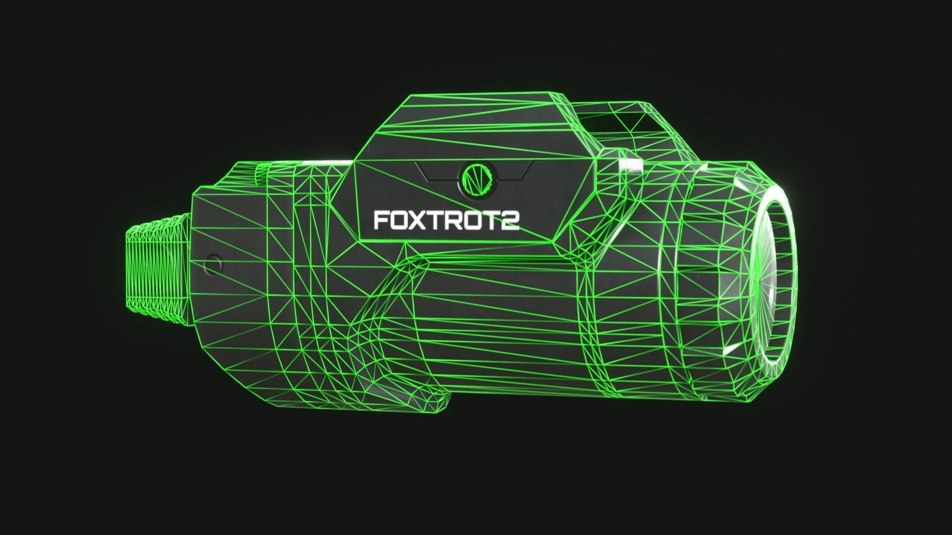 SIG Foxtrot2 Weapon Mounted Flashlight Attachment - Game Asset Low-poly 3D model_5