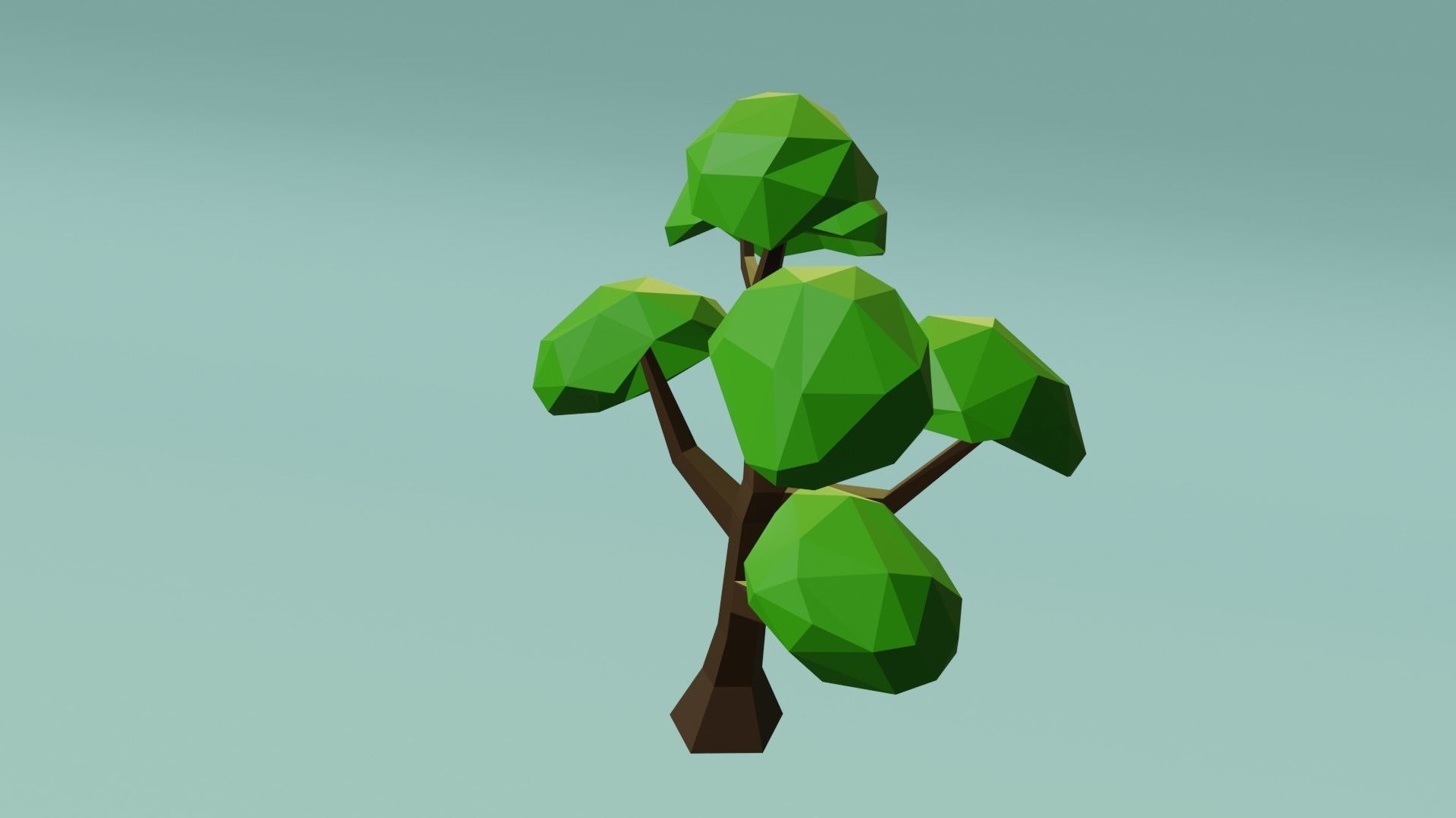 LowPoly tree Free low-poly 3D model_2