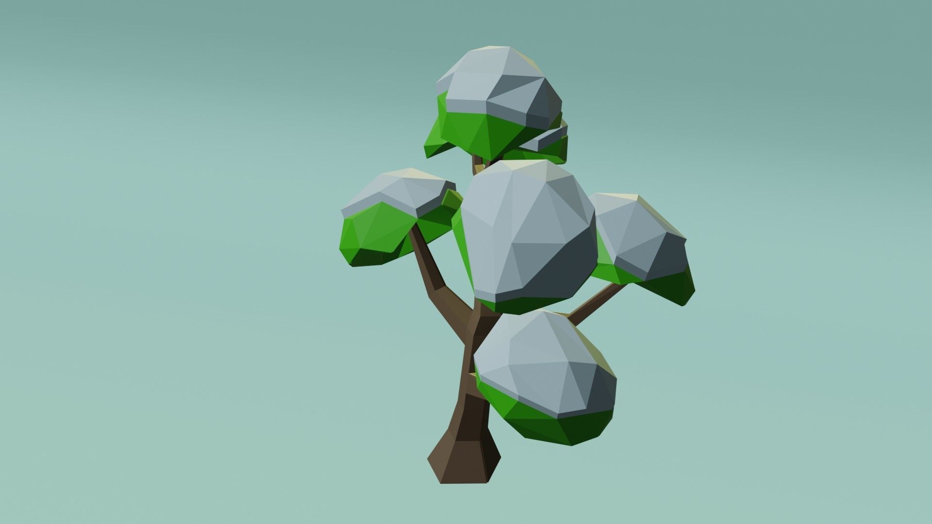 LowPoly tree Free low-poly 3D model_6