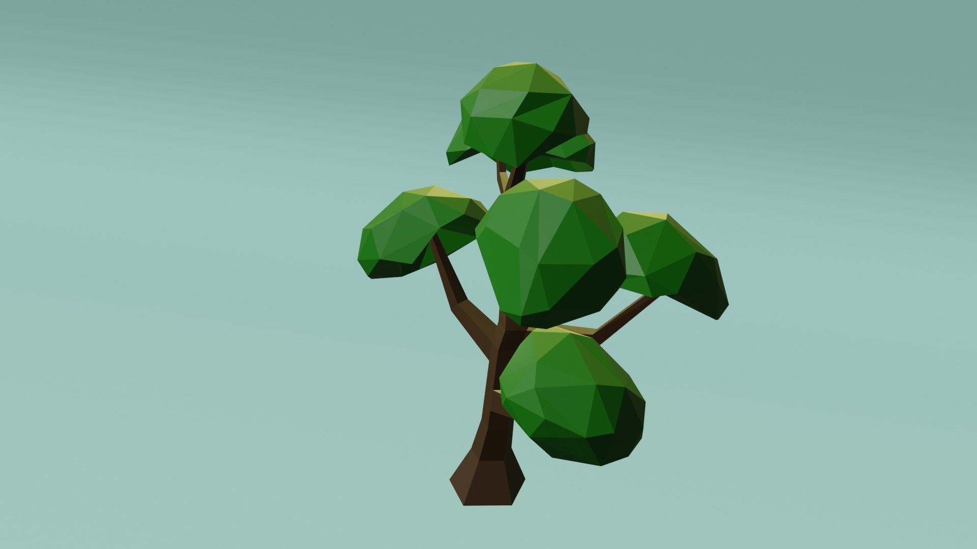 LowPoly tree Free low-poly 3D model_4