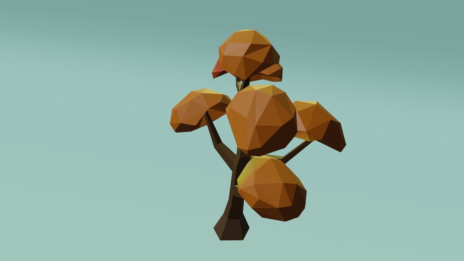 LowPoly tree Free low-poly 3D model_3