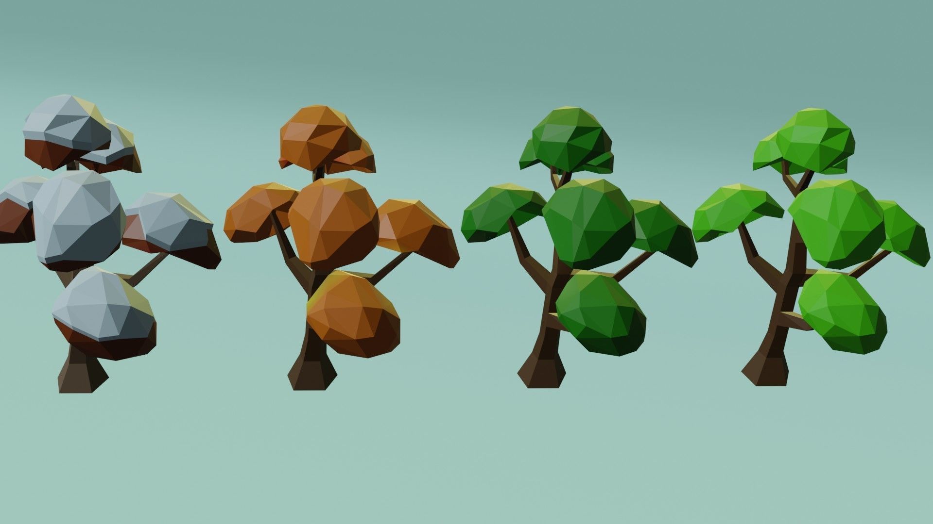 LowPoly tree Free low-poly 3D model_1