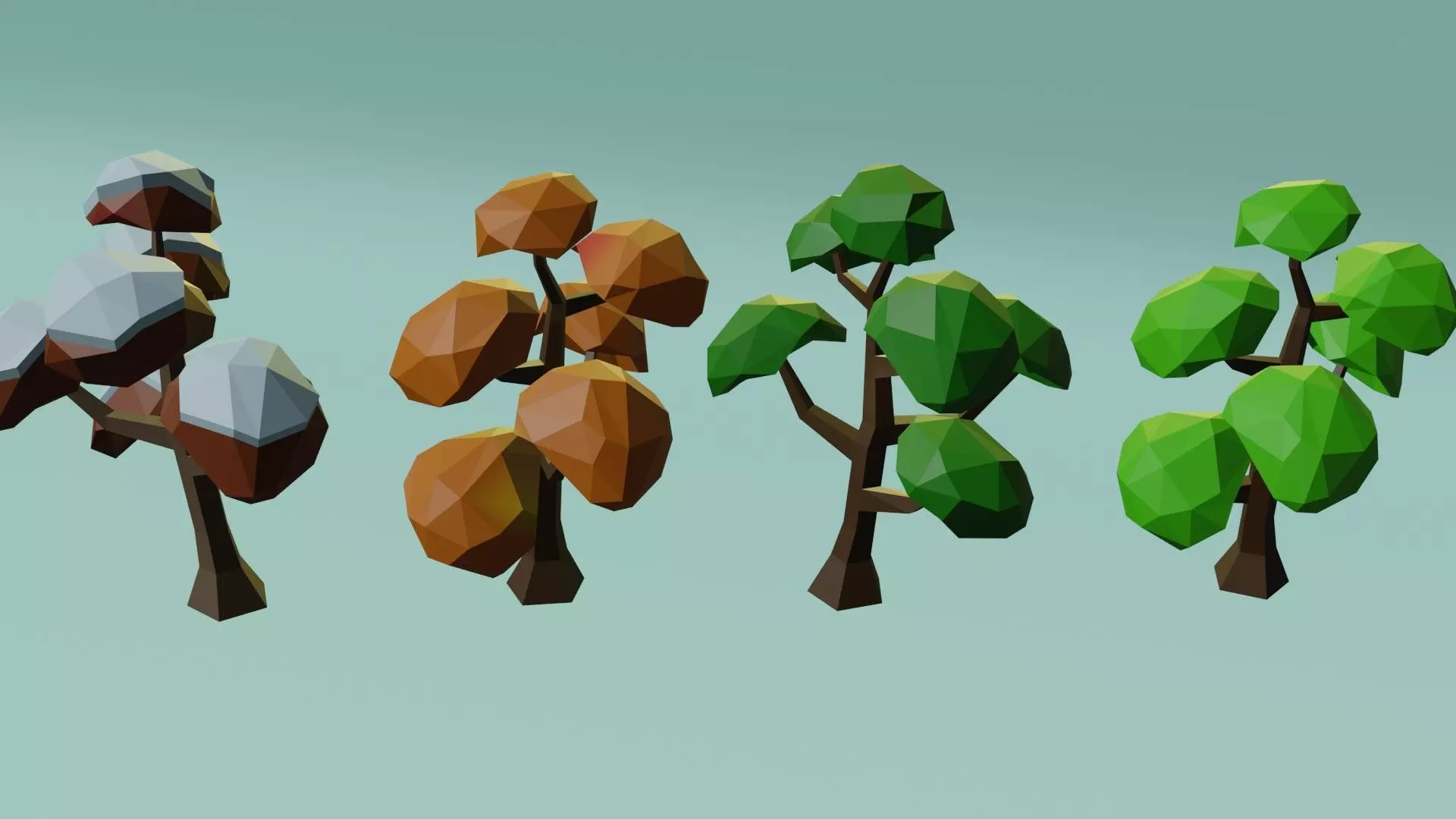 LowPoly tree Free low-poly 3D model_0