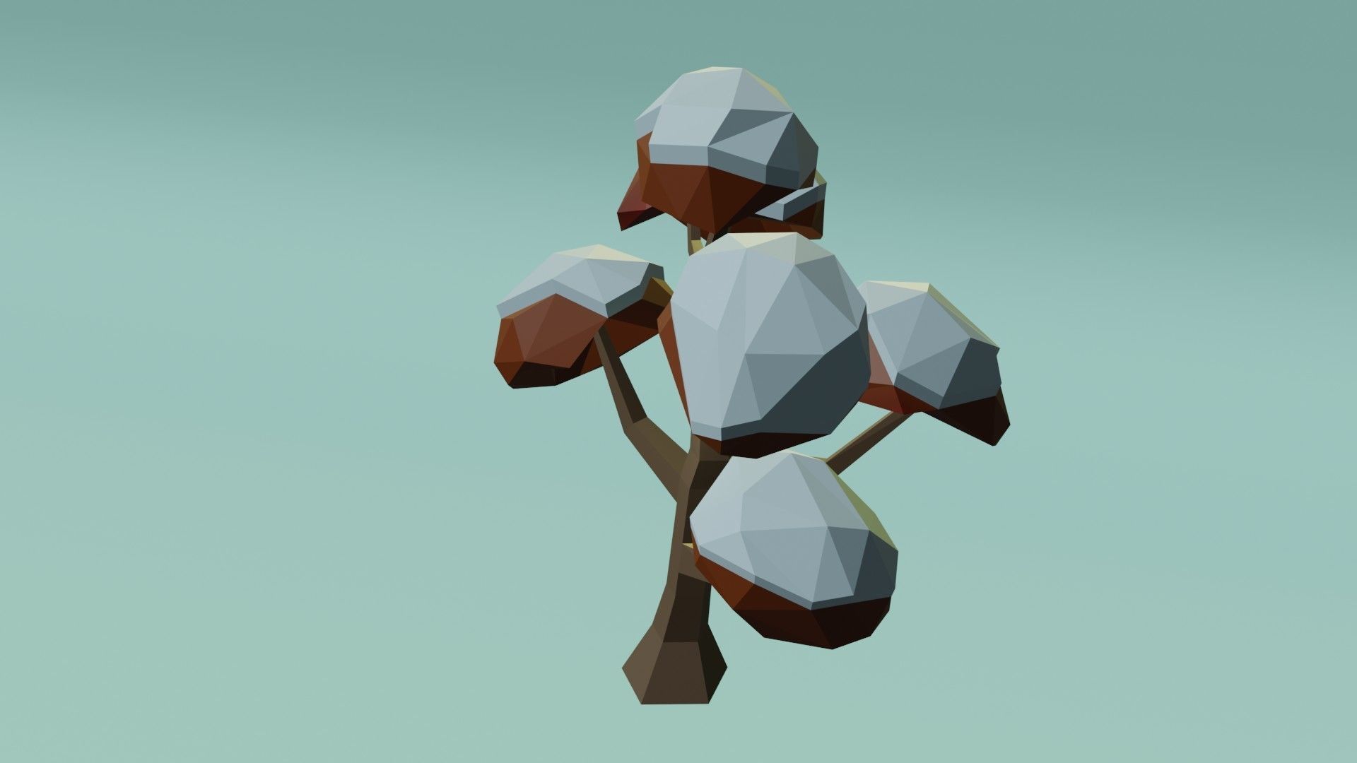 LowPoly tree Free low-poly 3D model_5