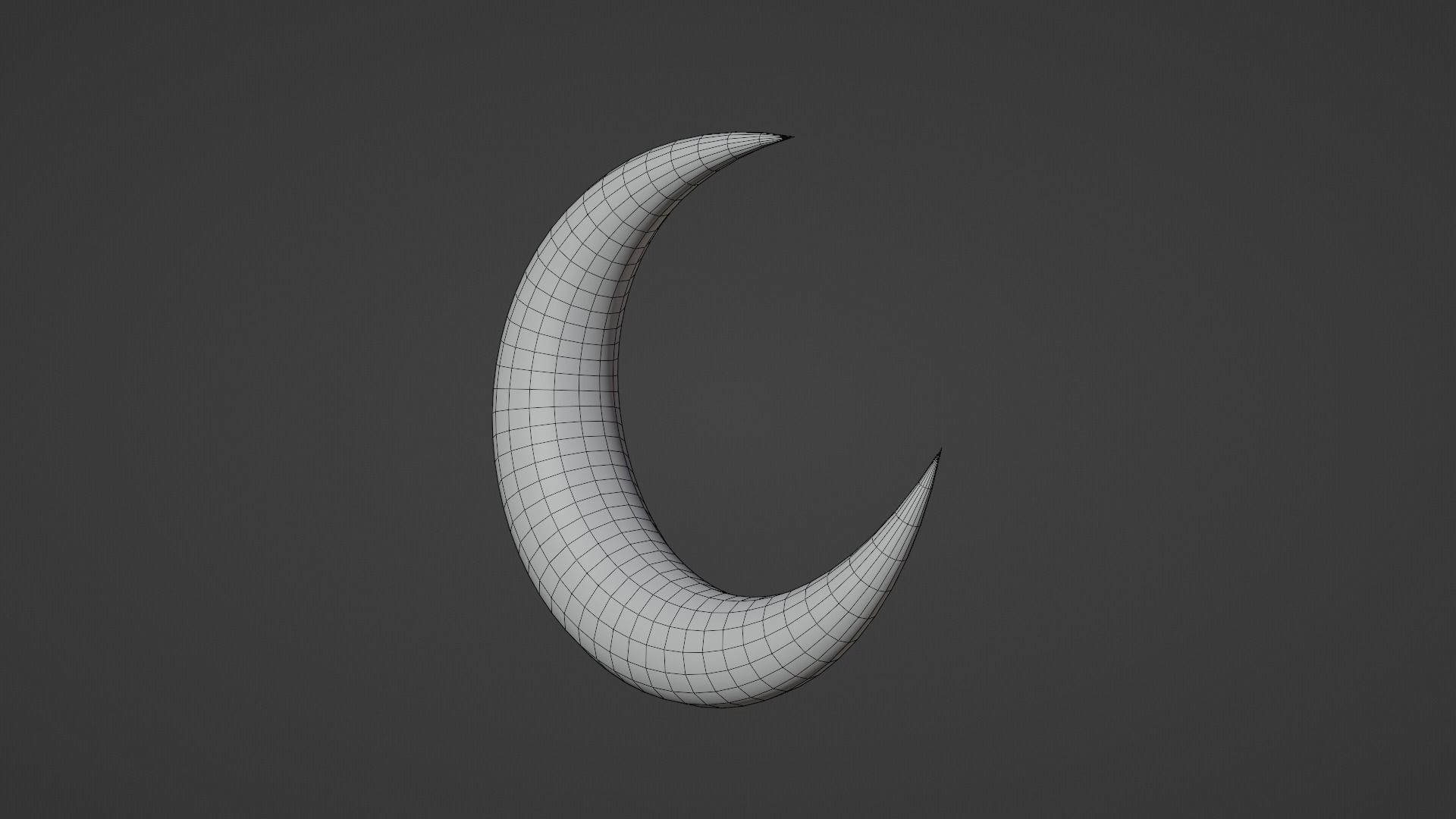 Green Moon Low-poly 3D model_2