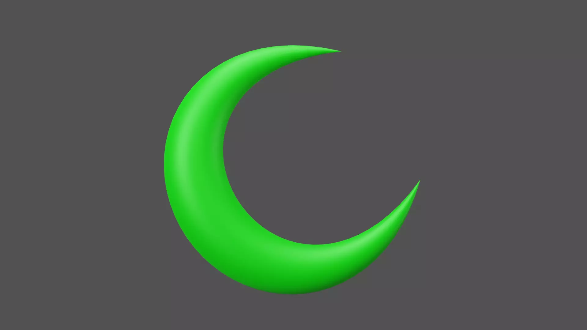 Green Moon Low-poly 3D model_0