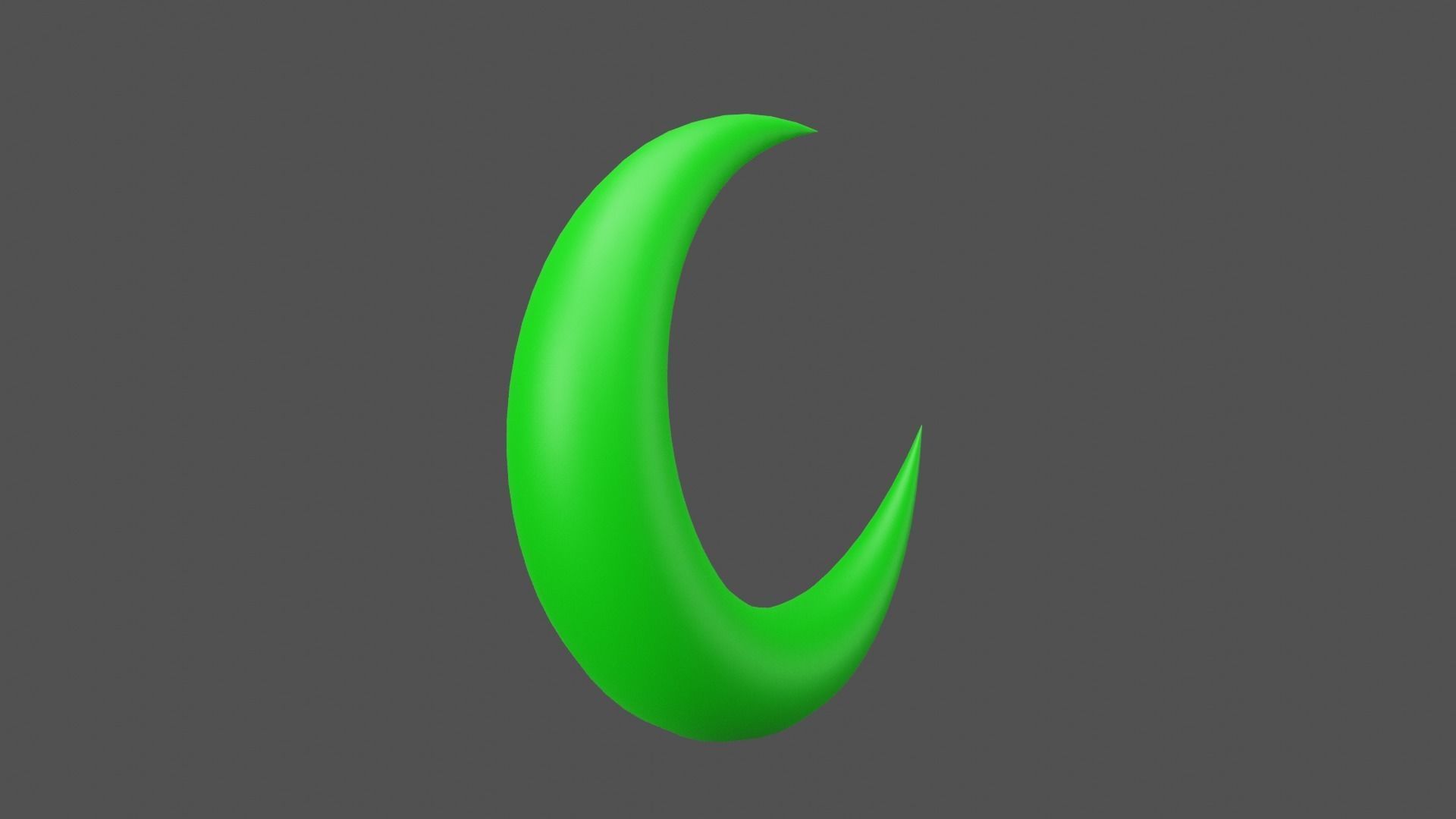 Green Moon Low-poly 3D model_5