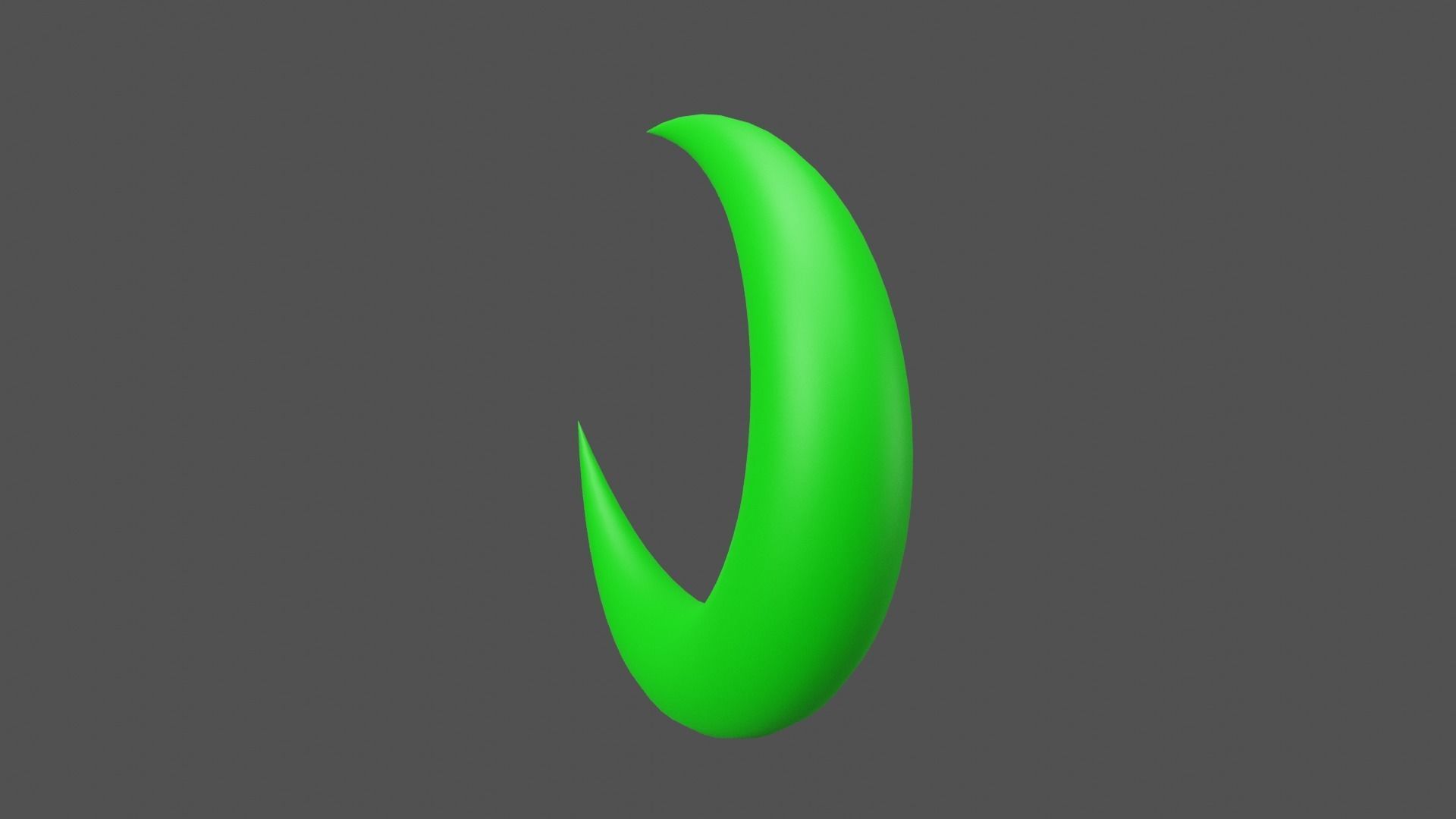 Green Moon Low-poly 3D model_11