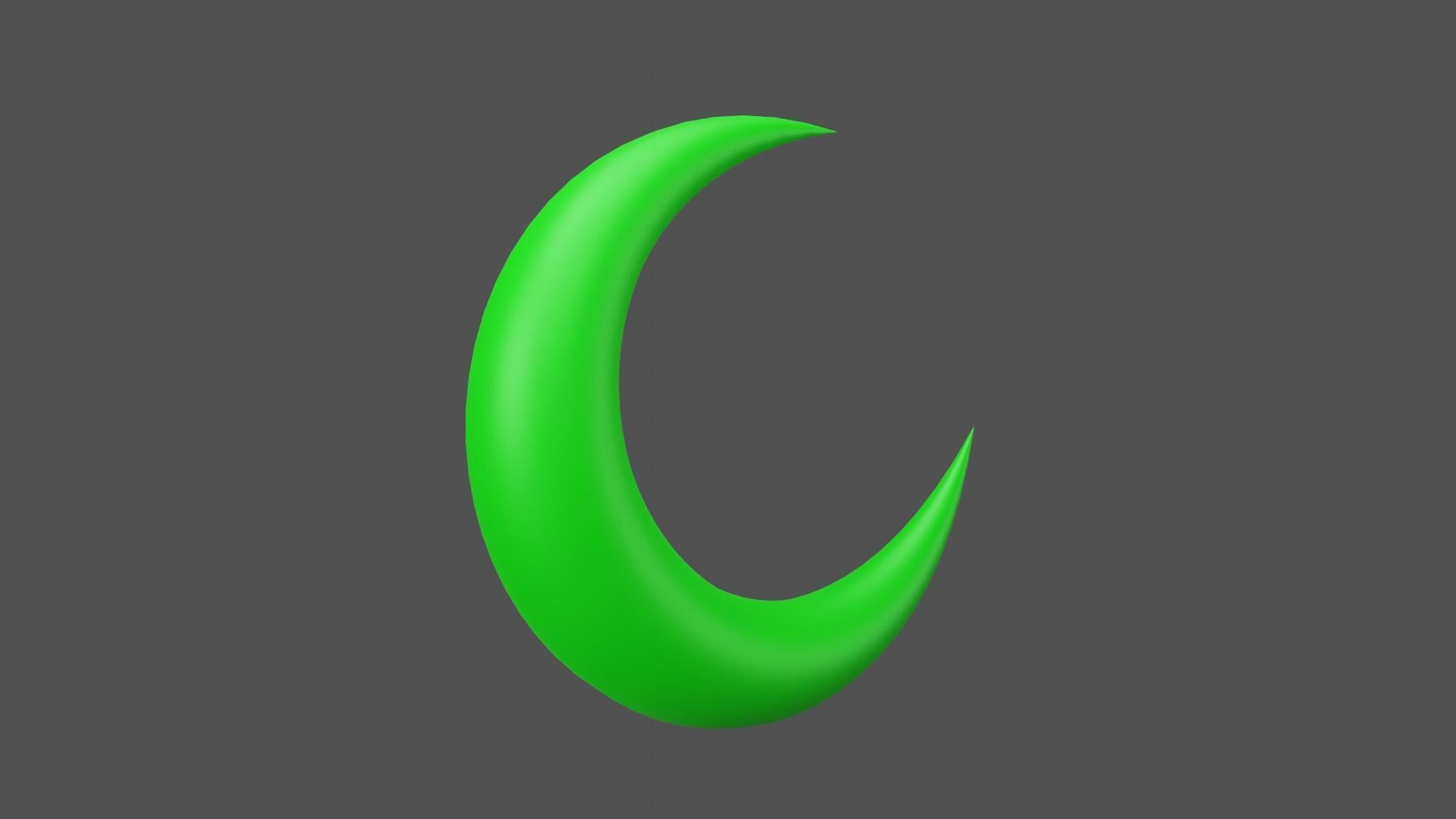 Green Moon Low-poly 3D model_9