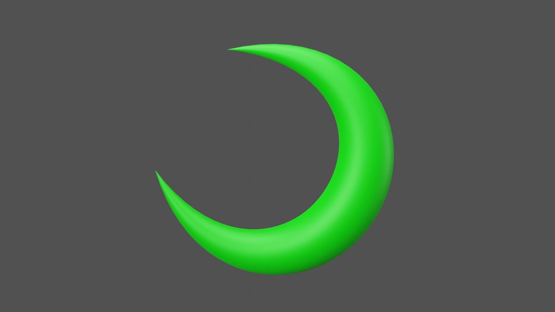 Green Moon Low-poly 3D model_13