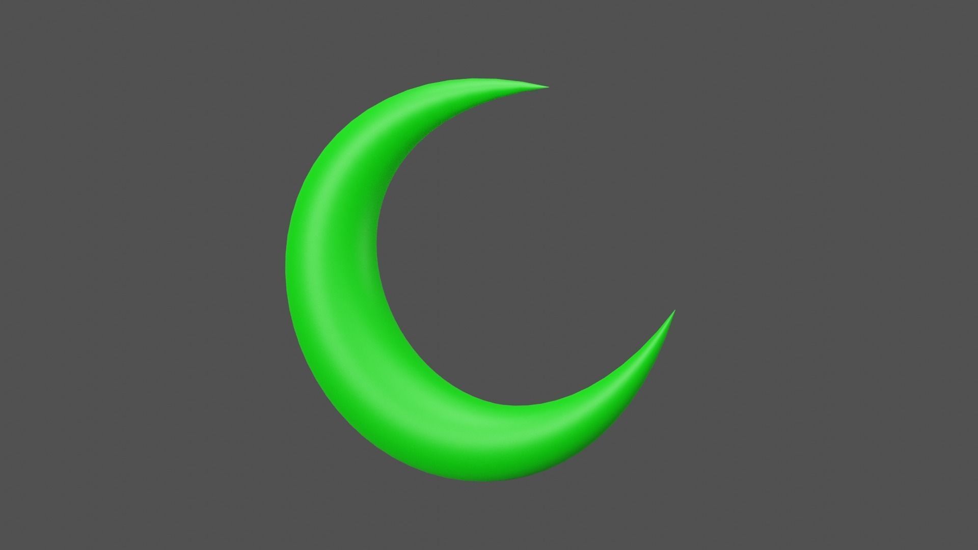 Green Moon Low-poly 3D model_8