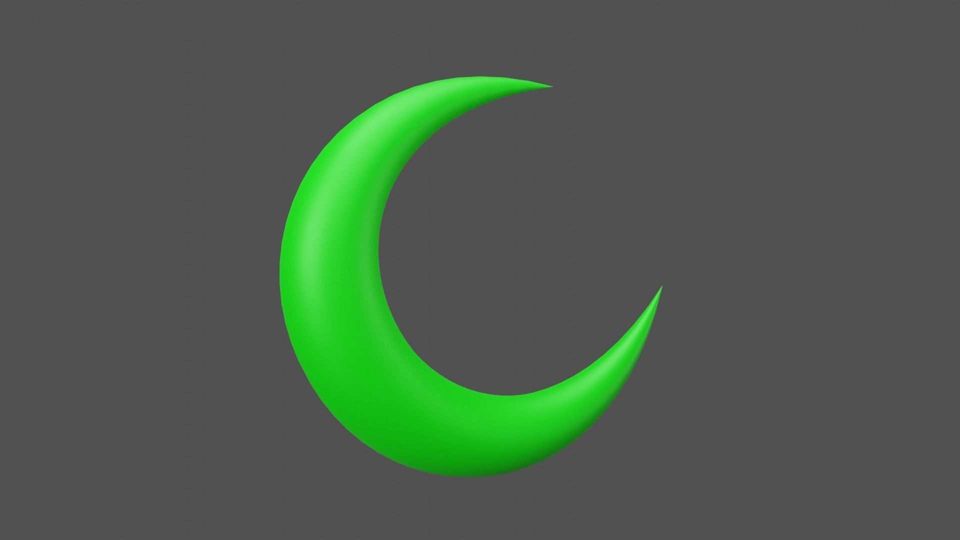 Green Moon Low-poly 3D model_10