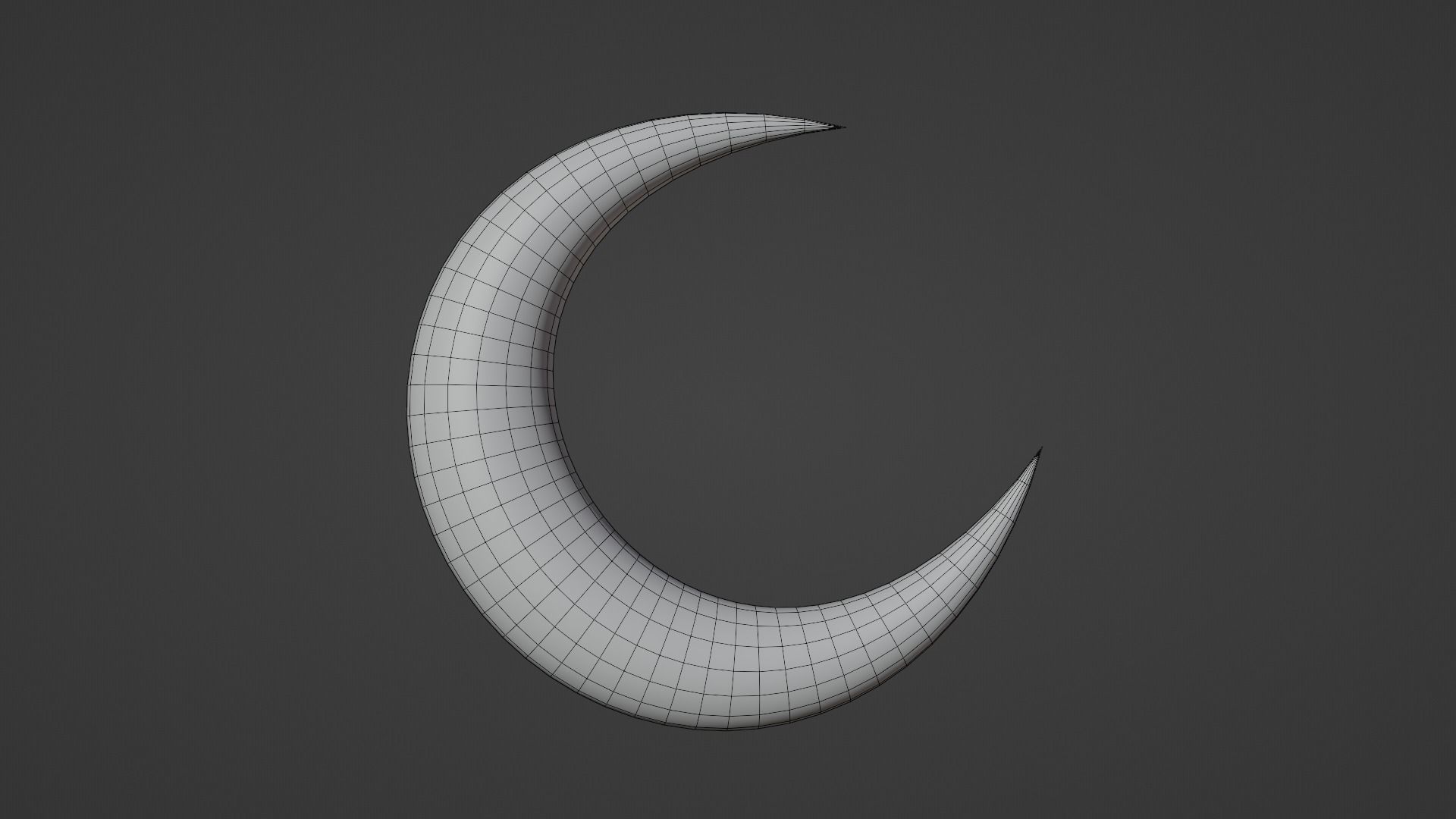 Green Moon Low-poly 3D model_1