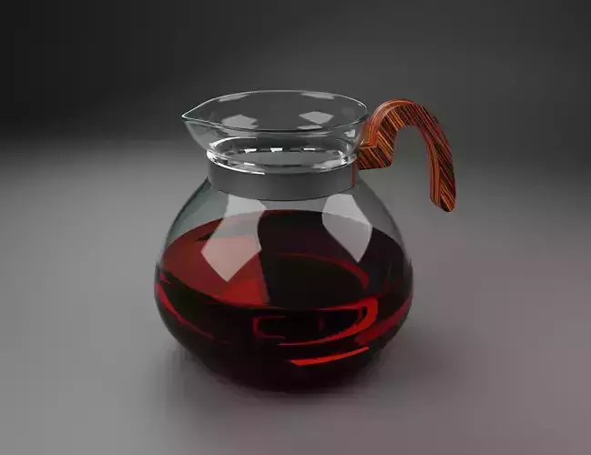 glass teapot 3D model