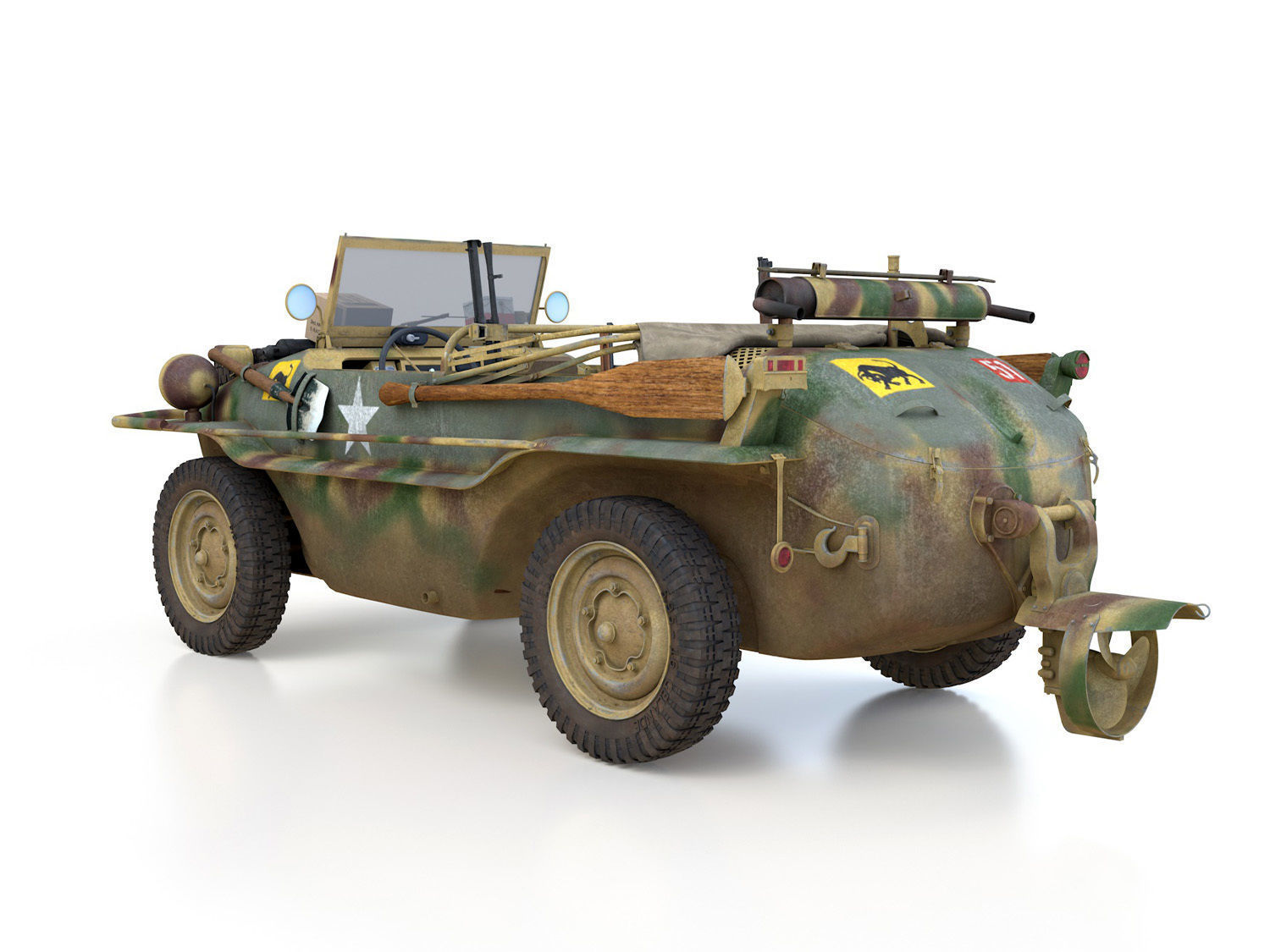 VW - Typ 166 - Schwimmwagen - 23 Hussars  3D model_4