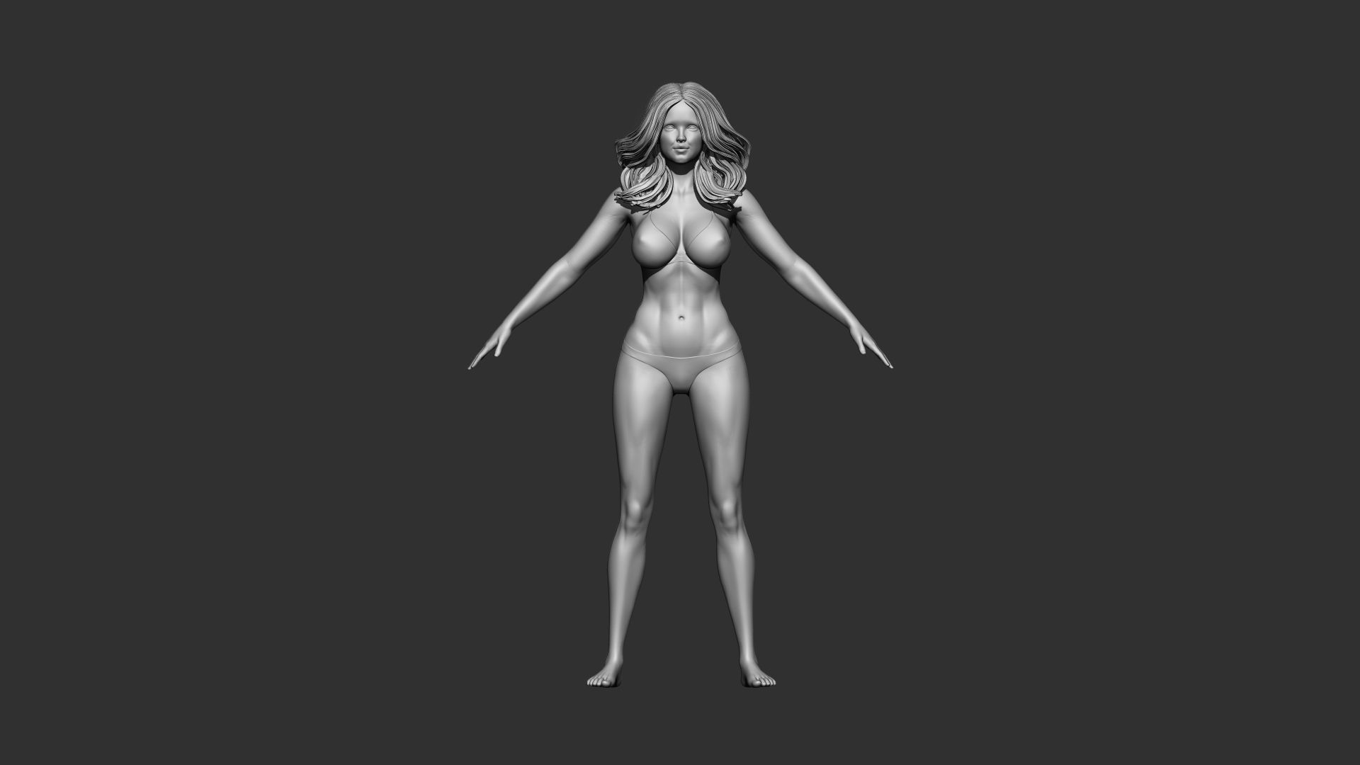 Female 3d print woman 3D model_1