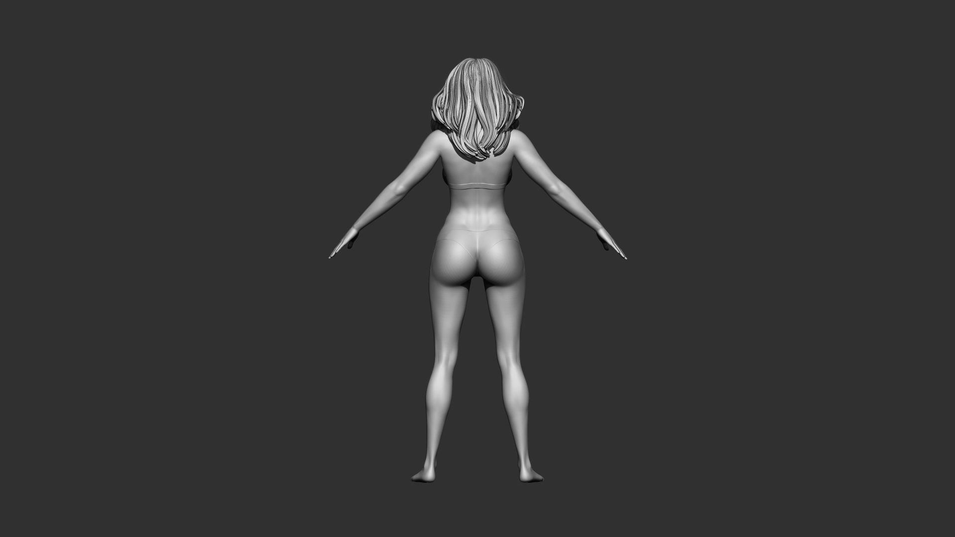 Female 3d print woman 3D model_3