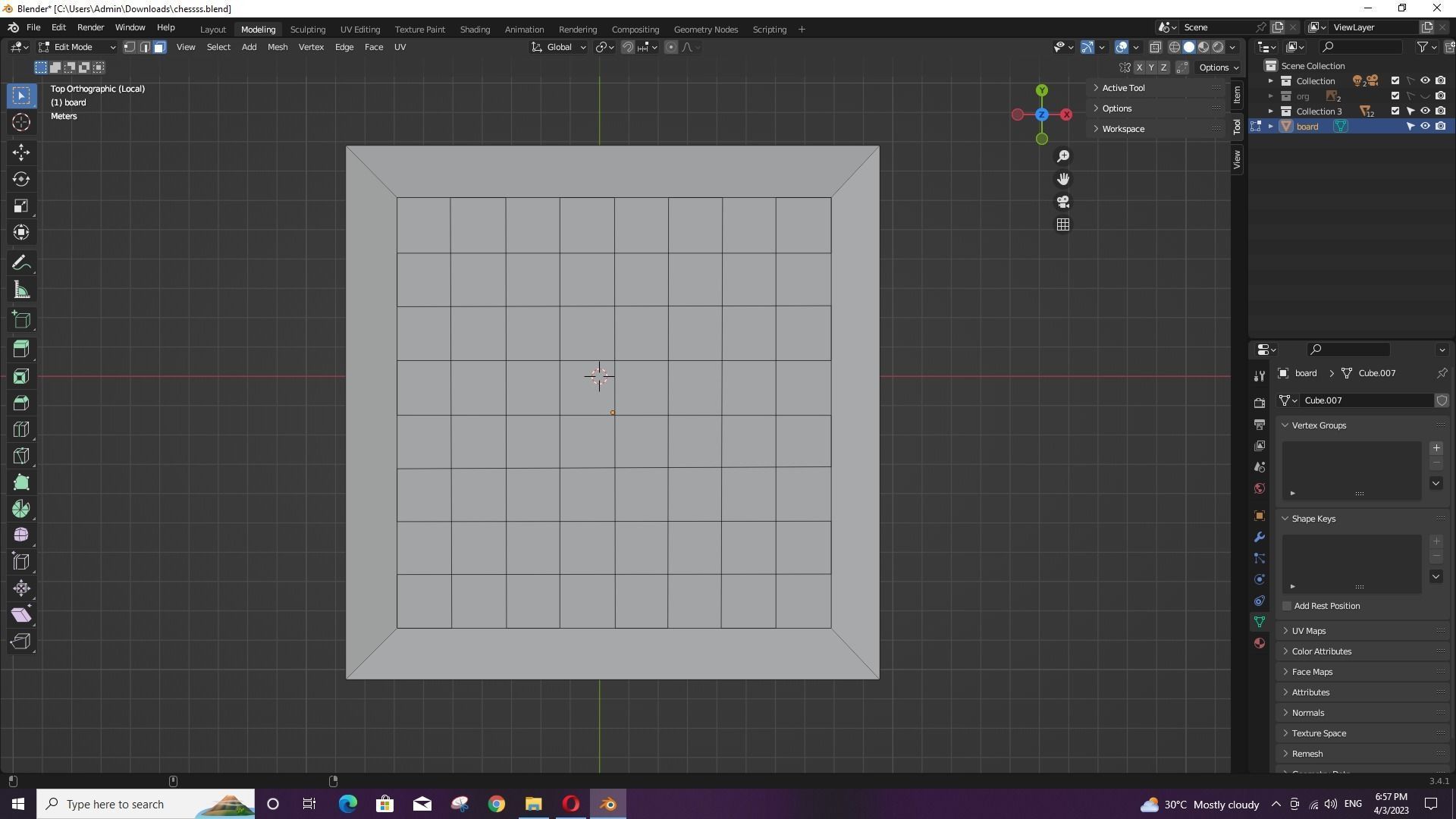 Chess set board with pieces Low-poly 3D model_5