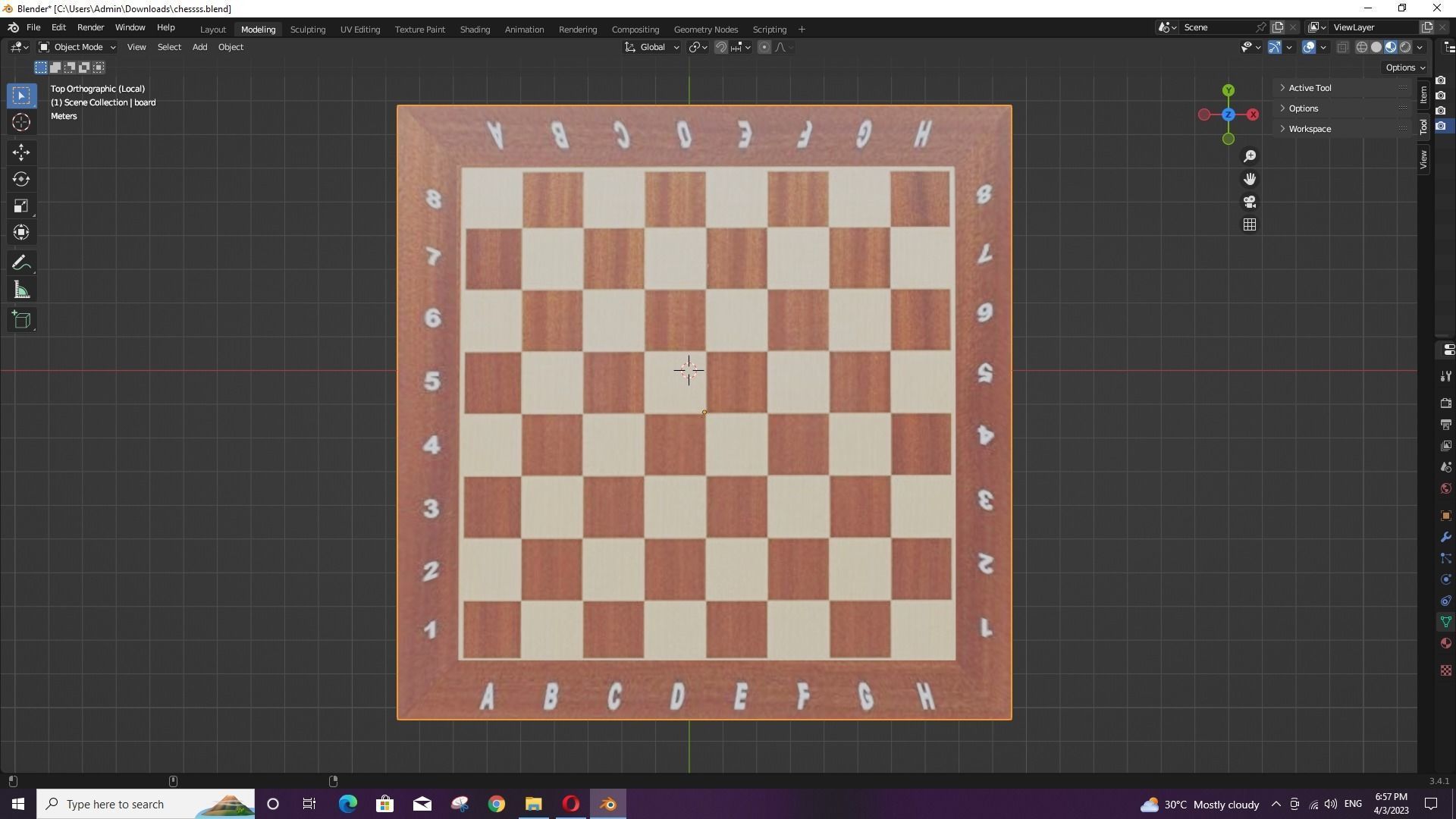 Chess set board with pieces Low-poly 3D model_4
