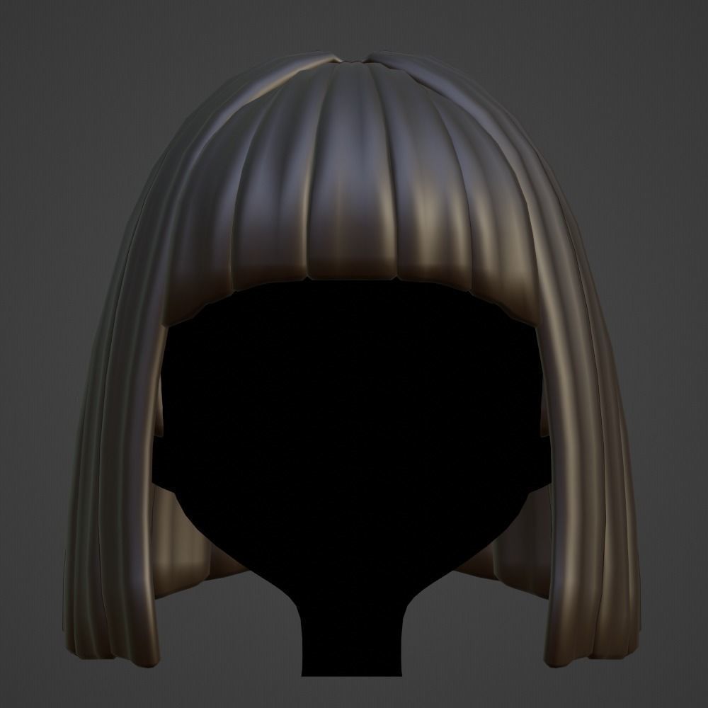 Hair style female 10 3D model_1