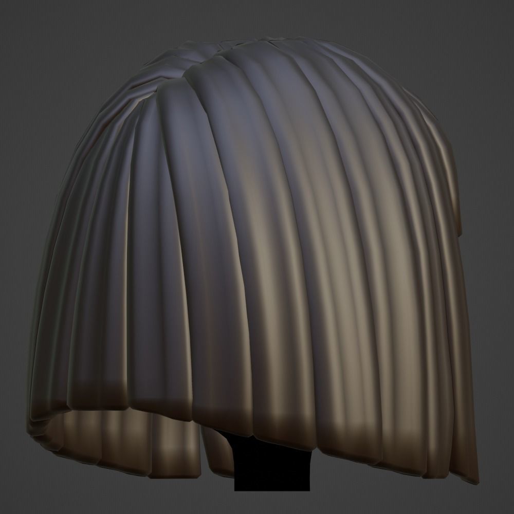 Hair style female 10 3D model_4