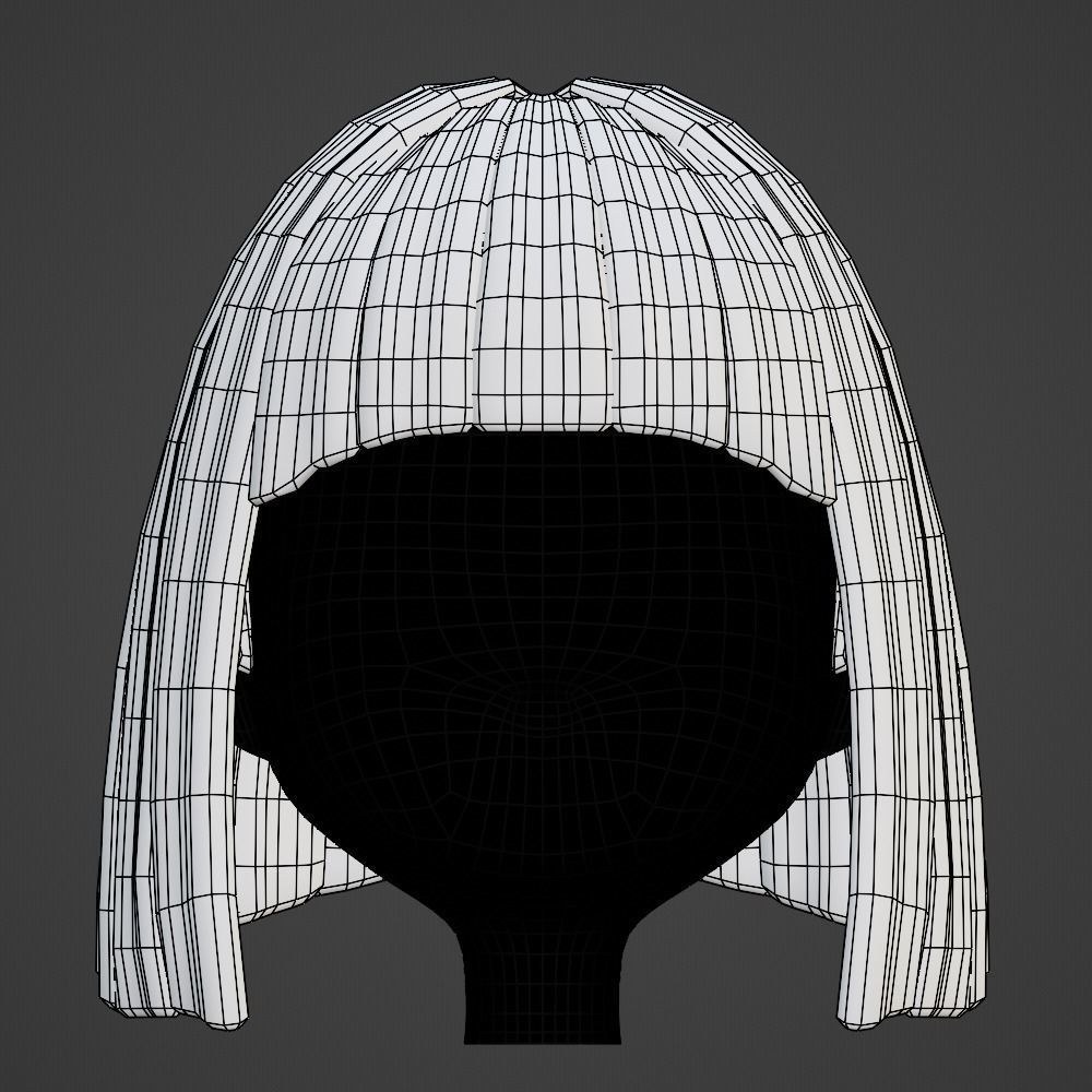 Hair style female 10 3D model_9