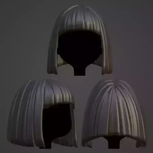Hair style female 10 3D model