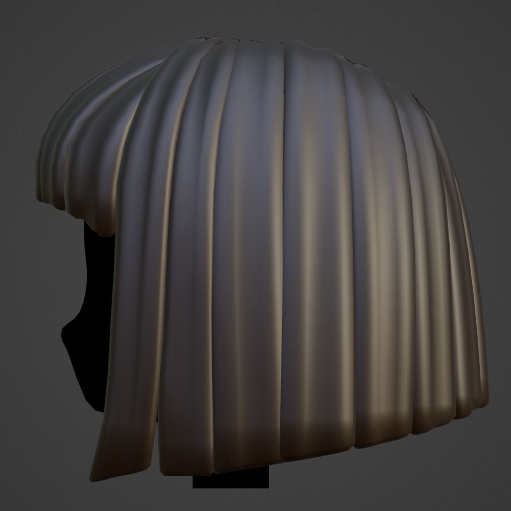 Hair style female 10 3D model_7