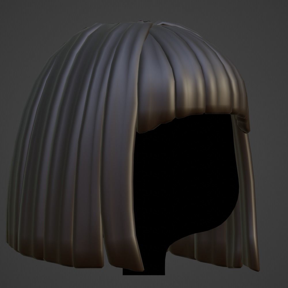 Hair style female 10 3D model_2