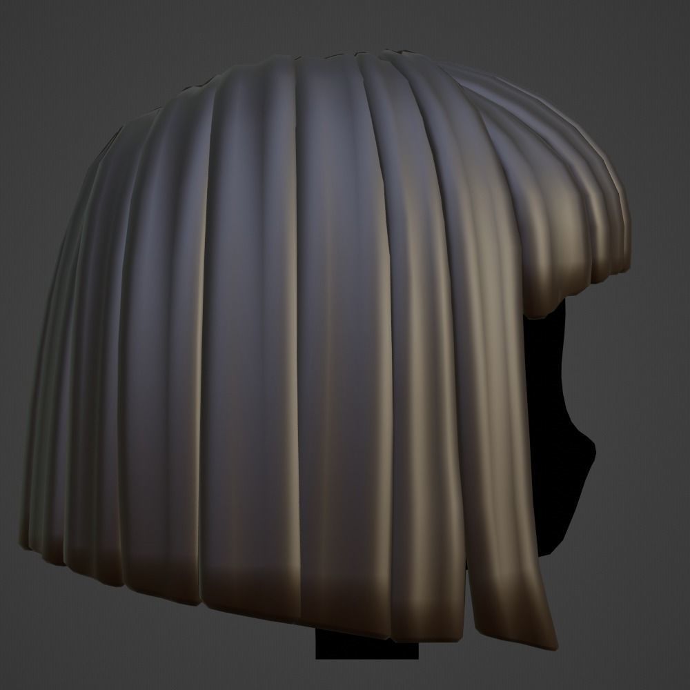 Hair style female 10 3D model_3