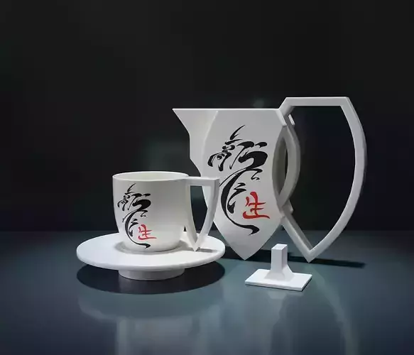 Porcelain tea set by Heinrich Wang 