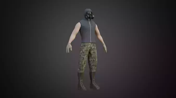 Soldier free model Free low-poly 3D model