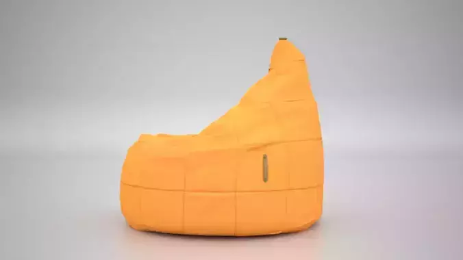 Armchair 3d model bean bag chair in orange 3D model