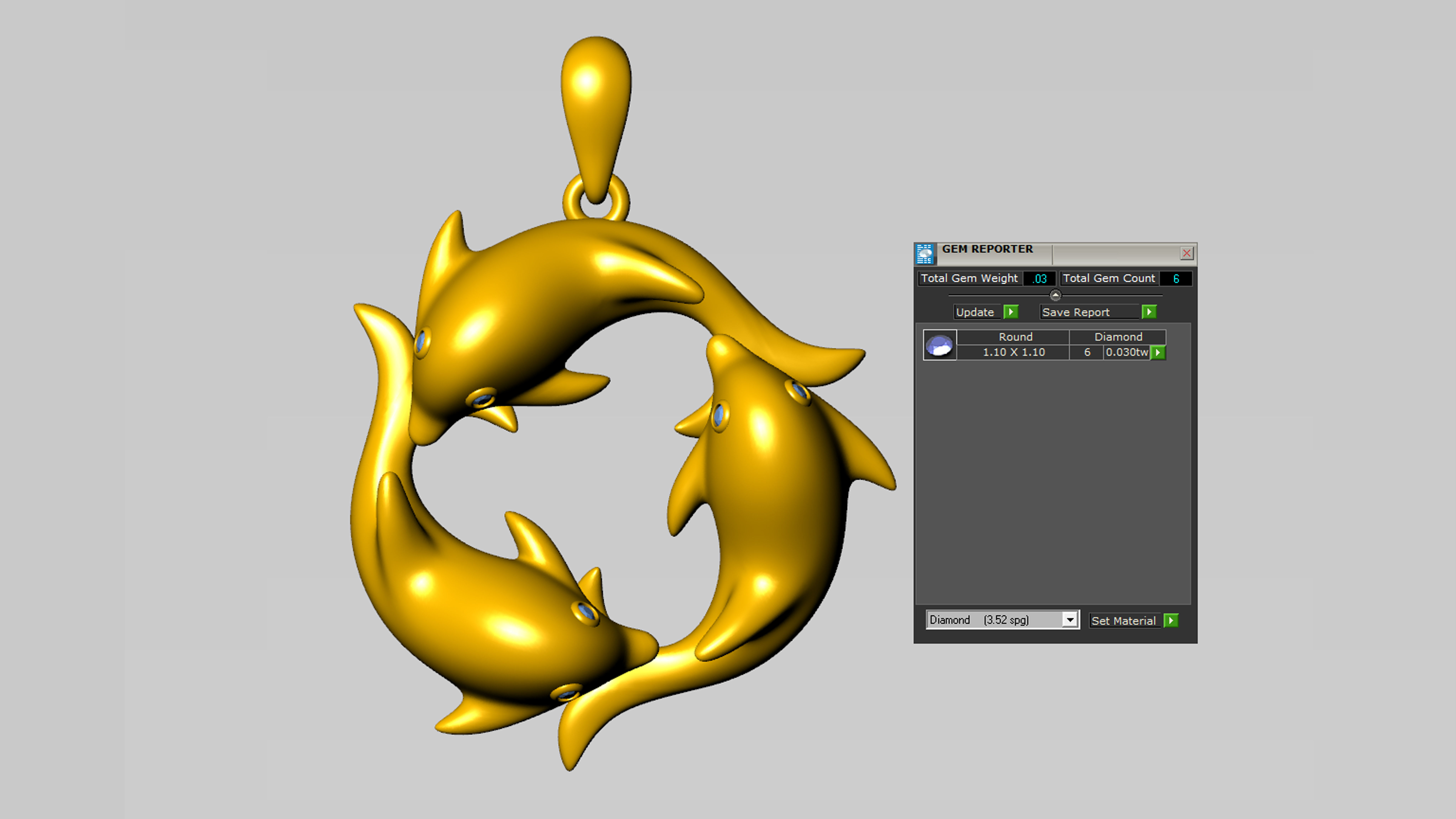 Dolphin Pendant 3D print model_4