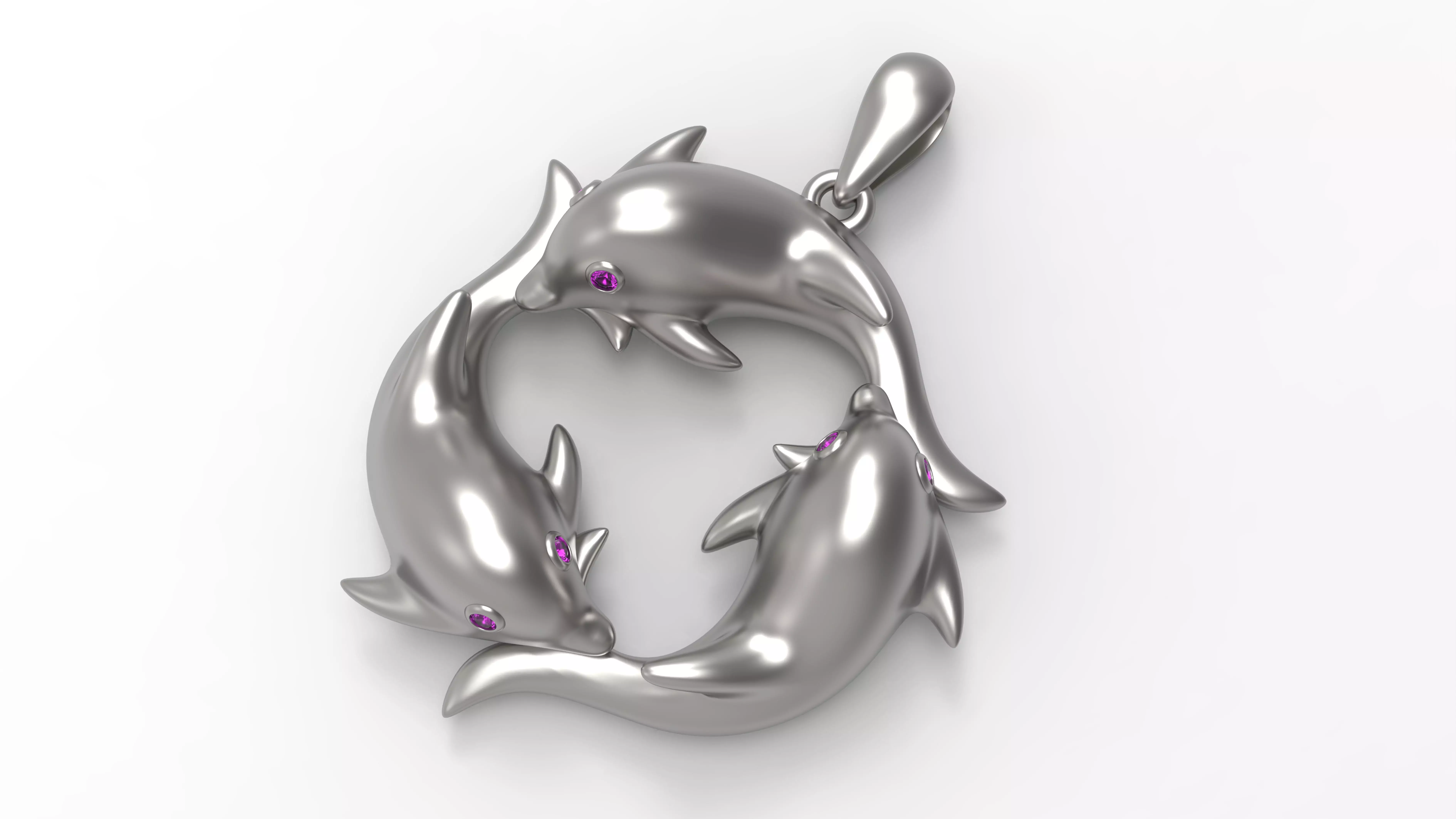 Dolphin Pendant 3D print model_0