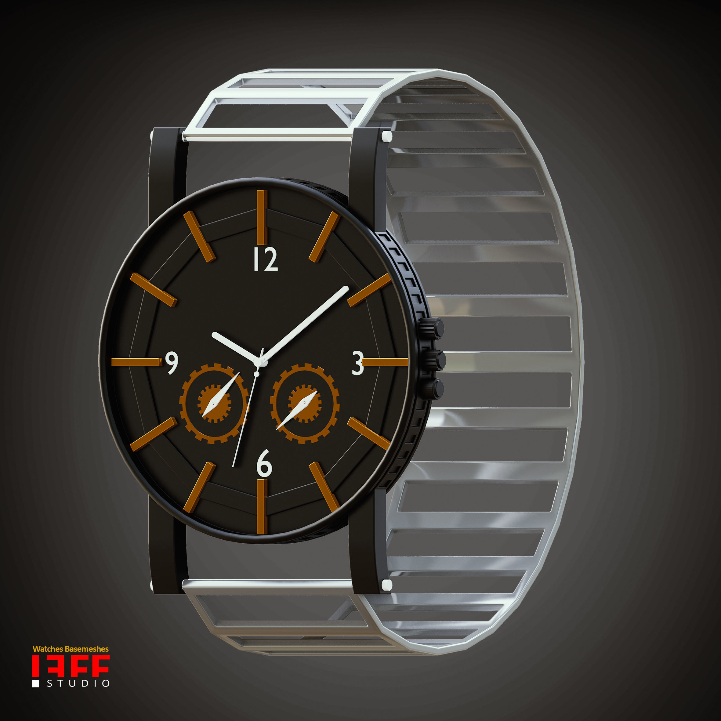 30 WATCHES BASEMESH IN DIFFERENT TYPES VOL 19 Low-poly 3D model_22