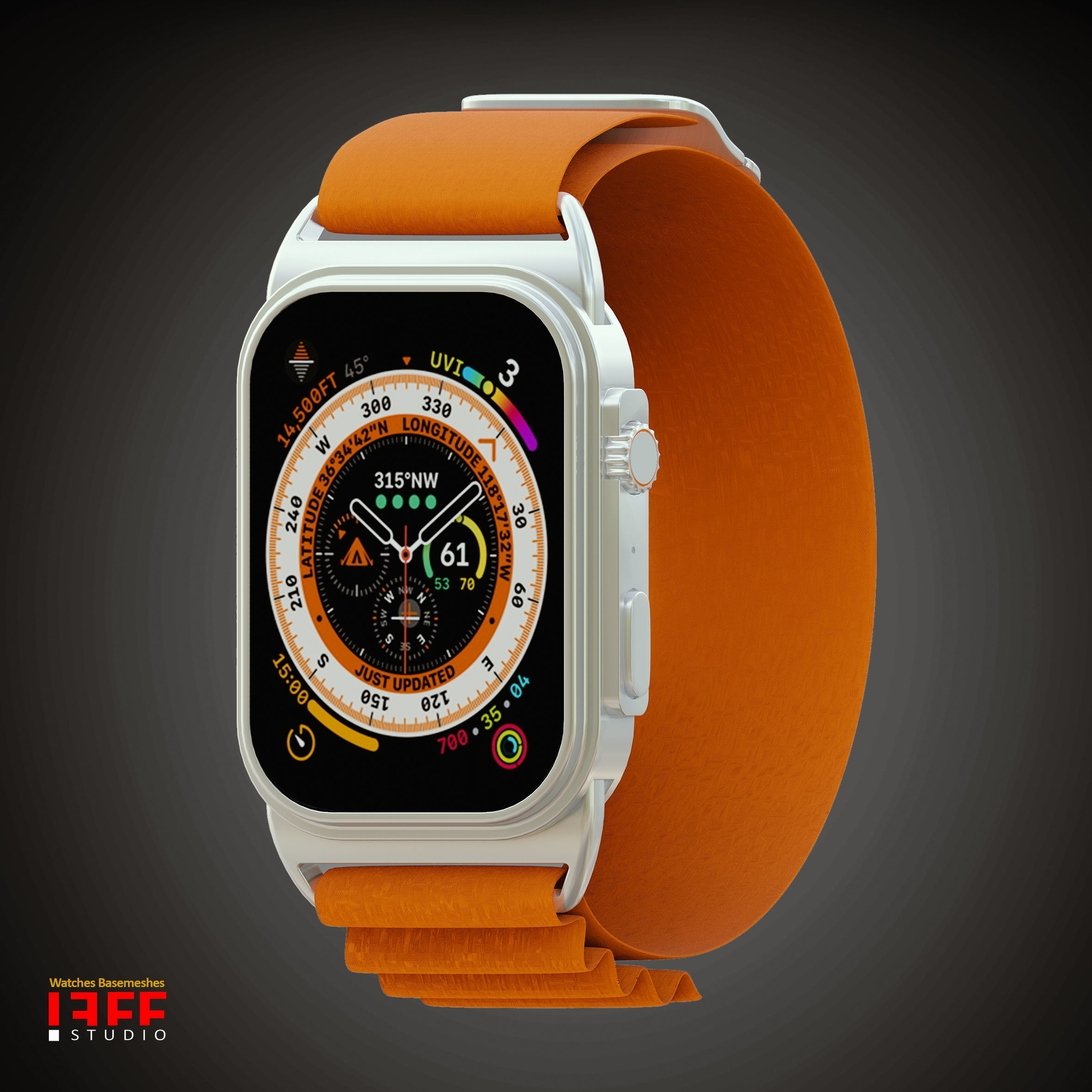 30 WATCHES BASEMESH IN DIFFERENT TYPES VOL 19 Low-poly 3D model_15