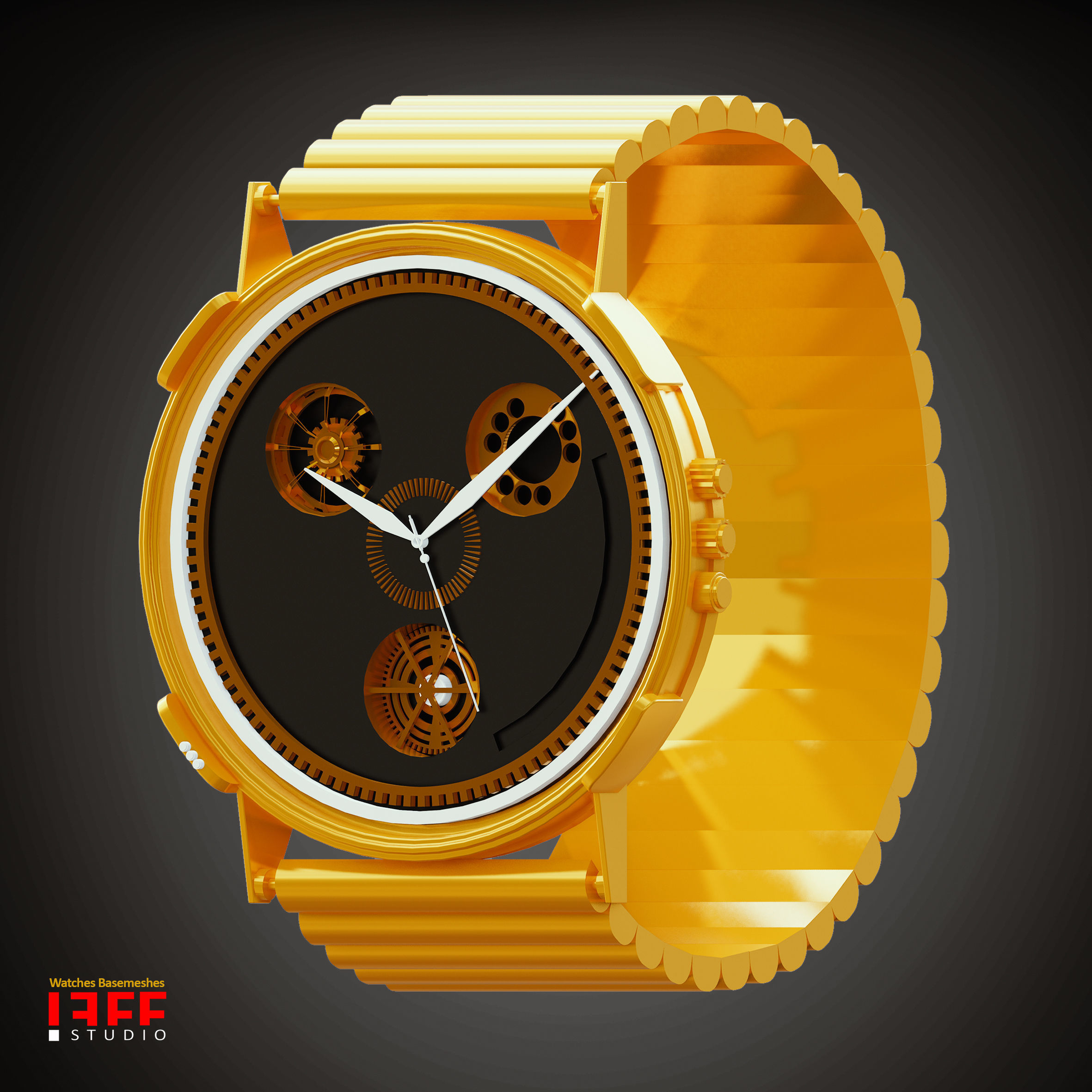 30 WATCHES BASEMESH IN DIFFERENT TYPES VOL 19 Low-poly 3D model_17