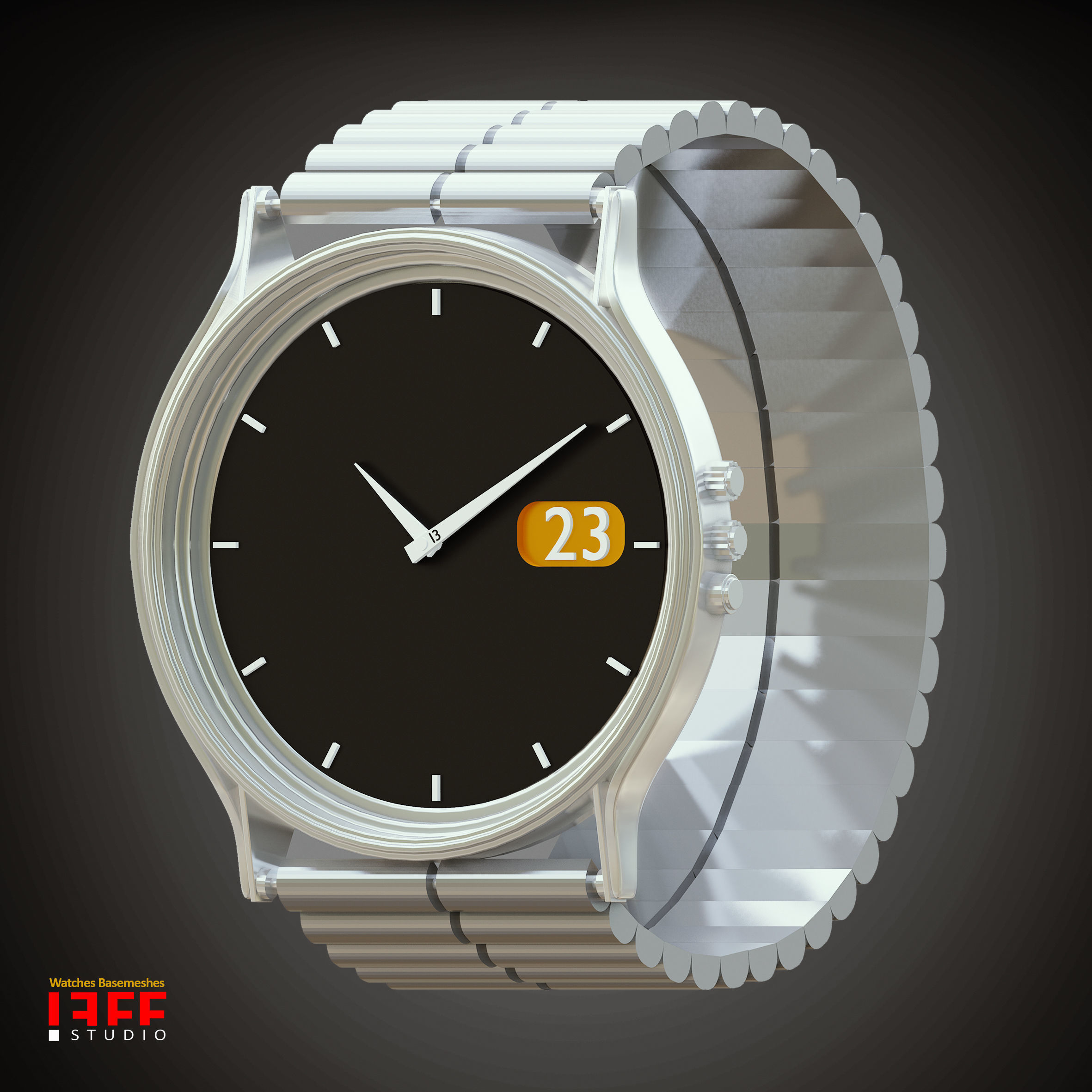 30 WATCHES BASEMESH IN DIFFERENT TYPES VOL 19 Low-poly 3D model_16