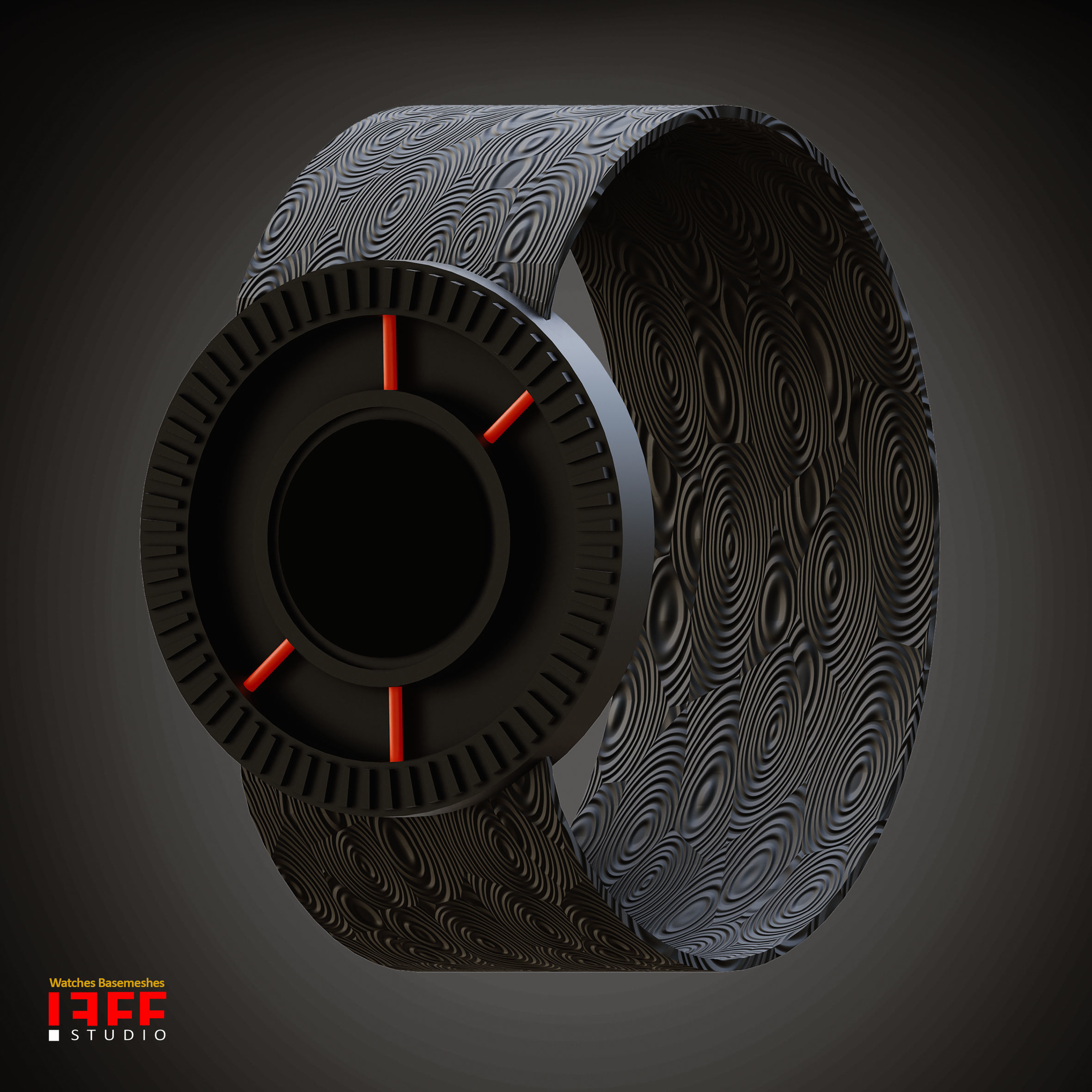 30 WATCHES BASEMESH IN DIFFERENT TYPES VOL 19 Low-poly 3D model_19