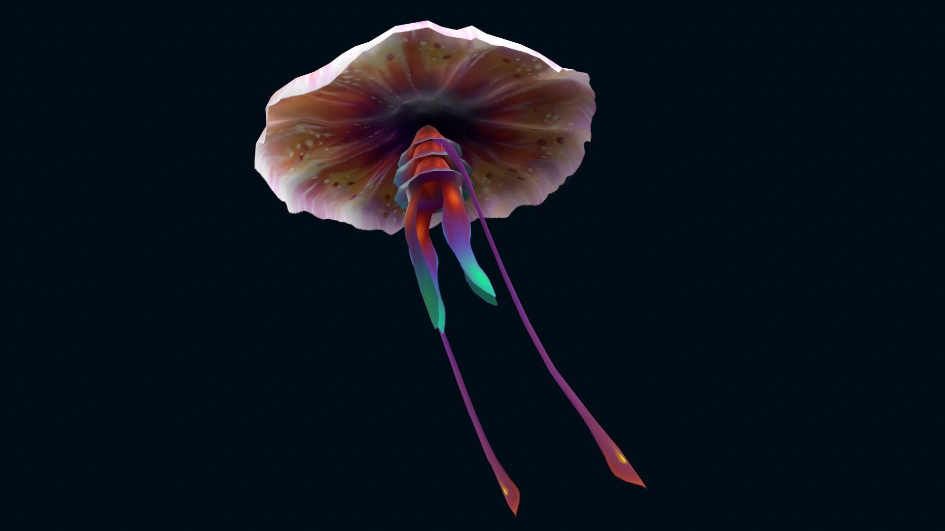 low-poly animated jellyfish Low-poly 3D model_6