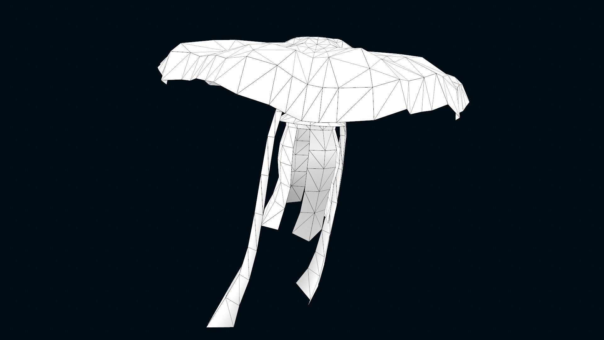 low-poly animated jellyfish Low-poly 3D model_8