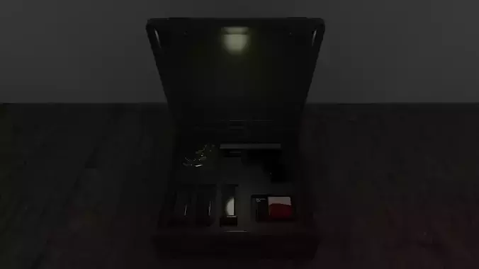 Glock gun on wooden table