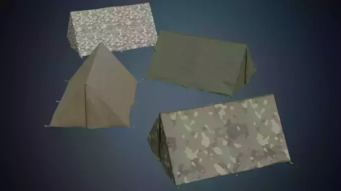 Tent 5A Low-poly 3D model