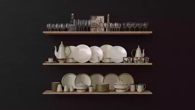 kitchen accessories 3D model