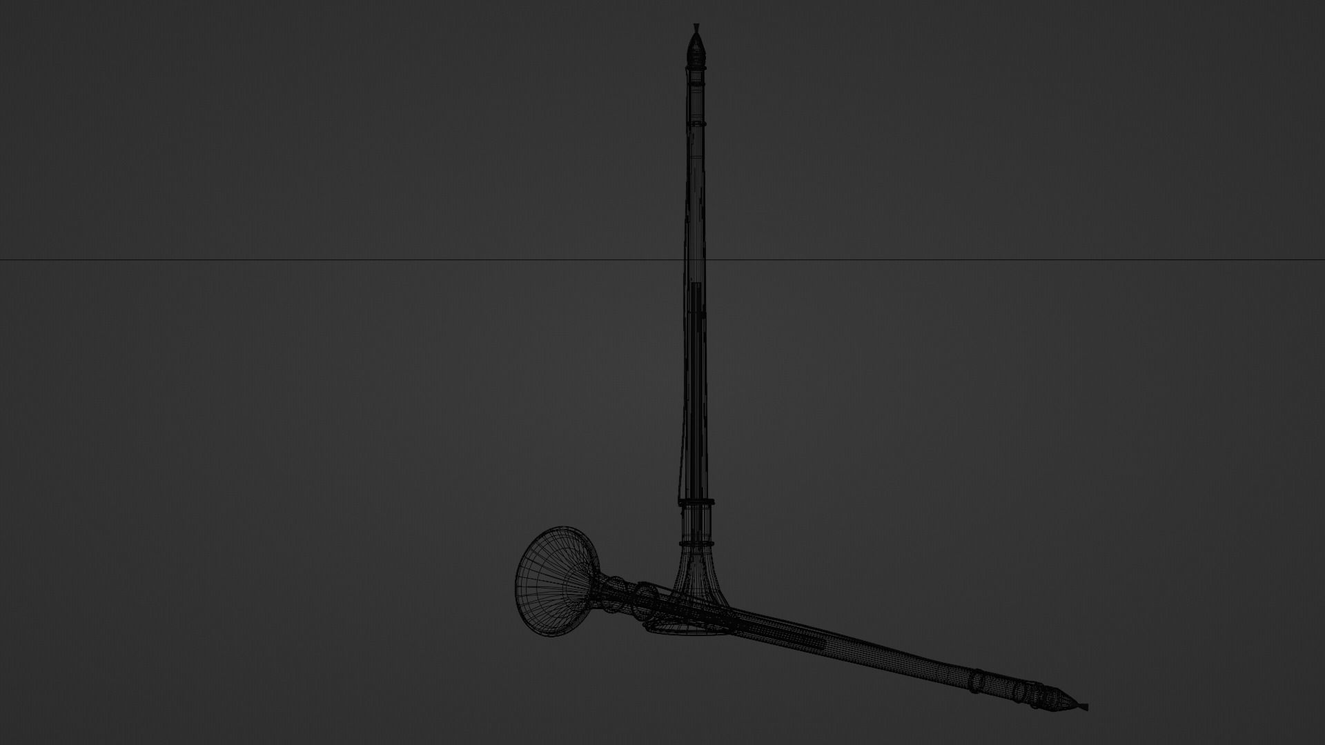Nadaswaram music instrument 3D model_5