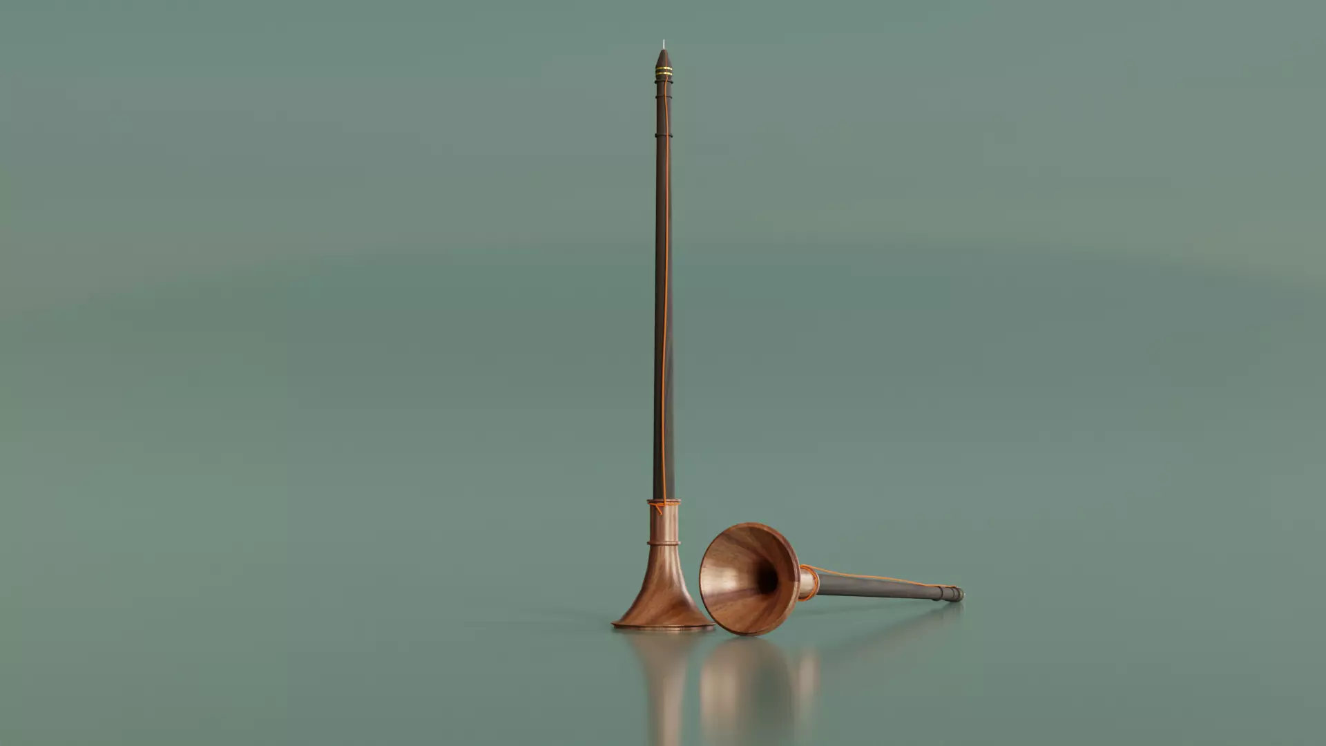 Nadaswaram music instrument 3D model_0