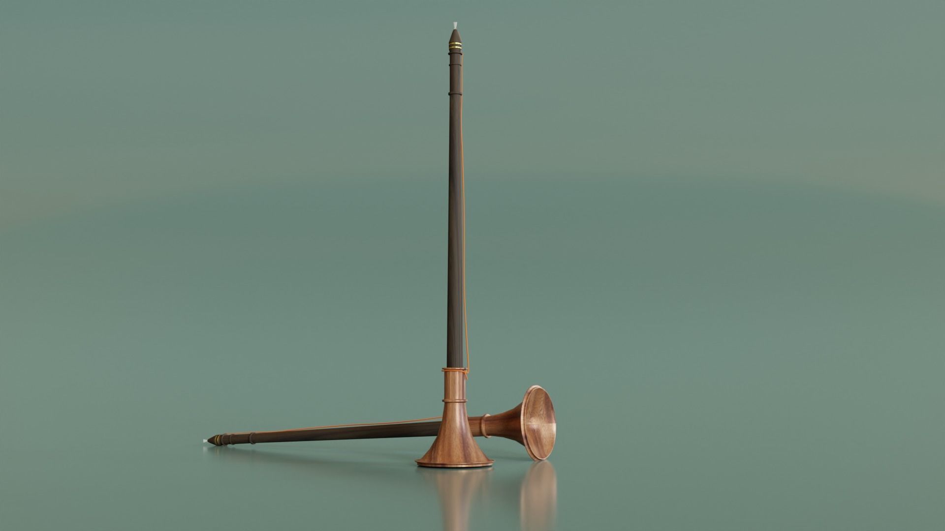 Nadaswaram music instrument 3D model_1