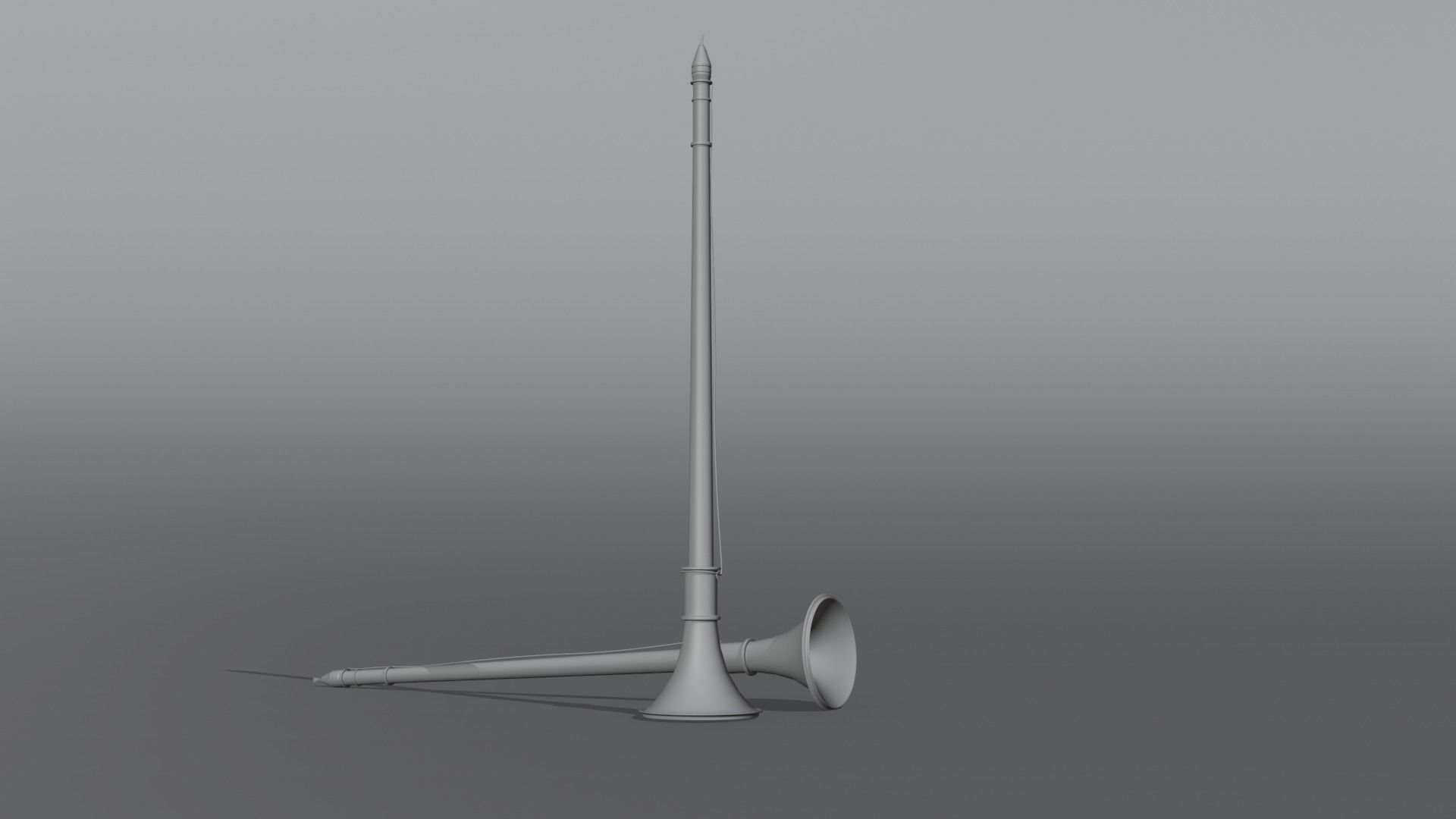 Nadaswaram music instrument 3D model_2